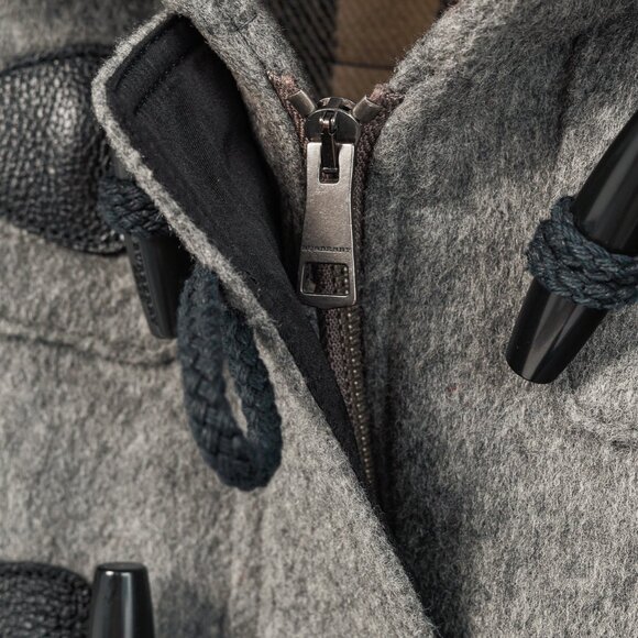 Burberry Brit Blackwell Grey Wool Fur-Trim Duffle Coat - Picture 11 of 16